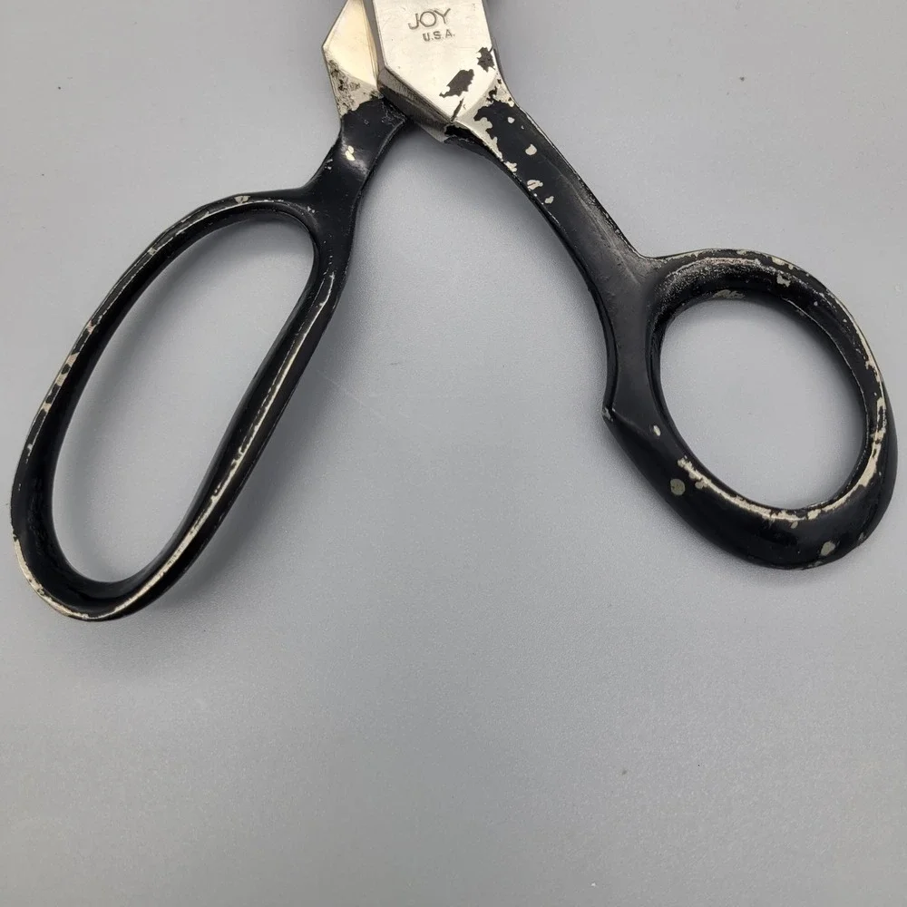 Vintage Joy USA Pinking Shears 9 Inch Heavy Duty Zig Zag Fabric Scissors‎ Black